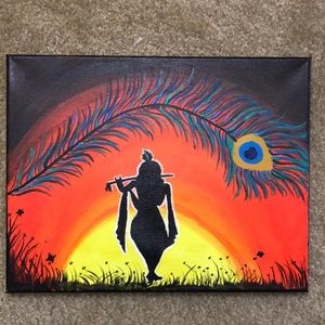Original Handmade Acrylic Canvas Painting 11X14 !